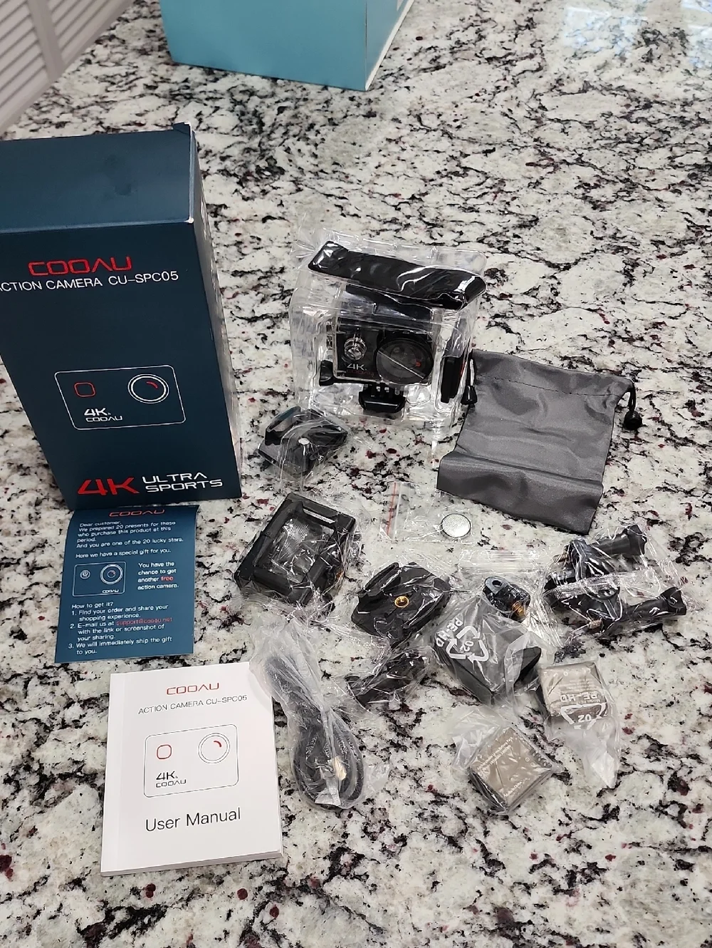 Cooau 4k Uktra Sports Underwater Action Camera. 16mp. Wifi. Time Lapse. Remote.